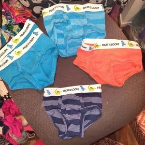 Fruit of the Loom Kids' Underwear Set Of 5- Blue, Orange, Navy Size 2T-3T